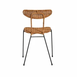 Chaise en rotin et en métal Leila (lot de 2)