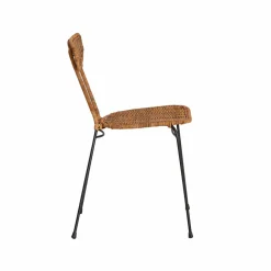 Chaise en rotin et en métal Leila (lot de 2)