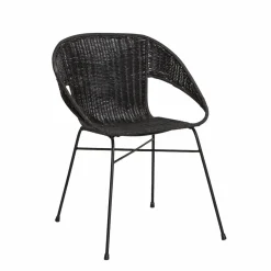 Chaise en rotin et en métal Aurélien