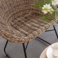 Chaise en rotin et métal Amael (lot de 2)