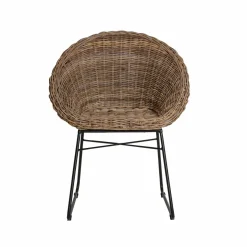 Chaise en rotin et métal Amael (lot de 2)