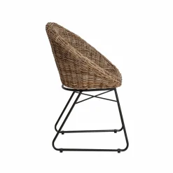 Chaise en rotin et métal Amael (lot de 2)