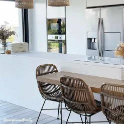 Chaise en rotin et métal Rattan (lot de 2)