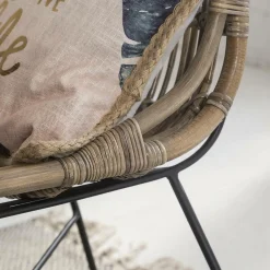 Chaise en rotin et métal Rattan (lot de 2)