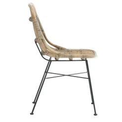 Chaise en rotin et métal Rattan (lot de 2)