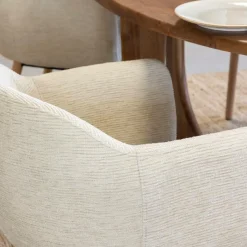 Chaise en tissu beige Solène (lot de 2)