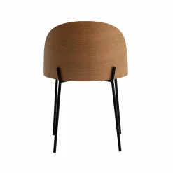 Chaise en tissu bouclette écru clair et métal Nyssa (lot de 2)