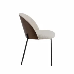 Chaise en tissu écru et métal Nyssa (lot de 2)