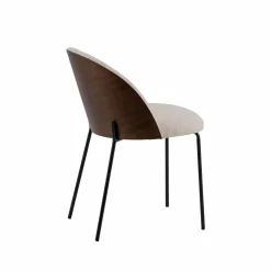 Chaise en tissu écru et métal Nyssa (lot de 2)