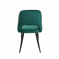 Chaise en velours vert Rumba (lot de 2)