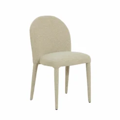 Chaise intégralement en tissu écru Doris (lot de 2)