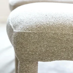 Chaise intégralement en tissu écru Doris (lot de 2)