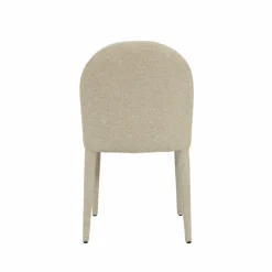 Chaise intégralement en tissu écru Doris (lot de 2)