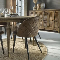 Chaise marron chocolat Jasmine (lot de 2)