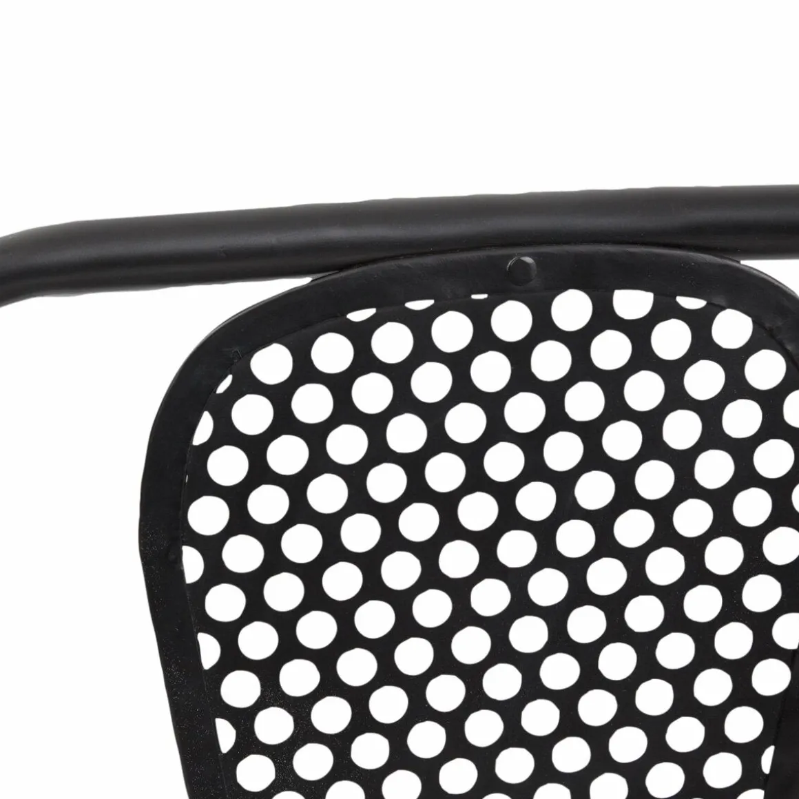 Chaise perforée en métal noir Julien (lot de 2)
