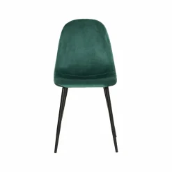 Chaise scandinave en velours vert Copenhague (lot de 2)