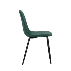Chaise scandinave en velours vert Copenhague (lot de 2)