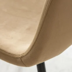 Chaise scandinave en velours marron café Copenhague (lot de 2)