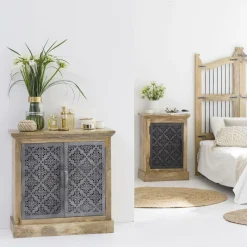 Chevet en bois de manguier Sahara