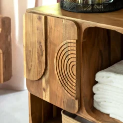 Colonne de salle de bain en bois d'acacia Tilio