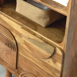 Colonne de salle de bain en bois d'acacia Tilio