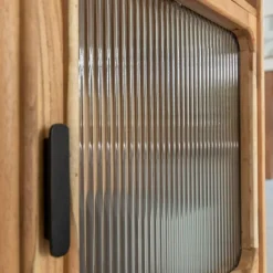 Colonne en bois d'acacia et marbre Emyr