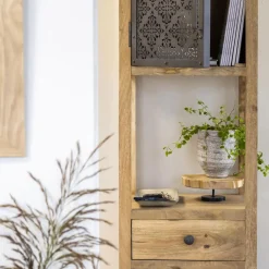 Colonne en bois de manguier 2 portes Sahara