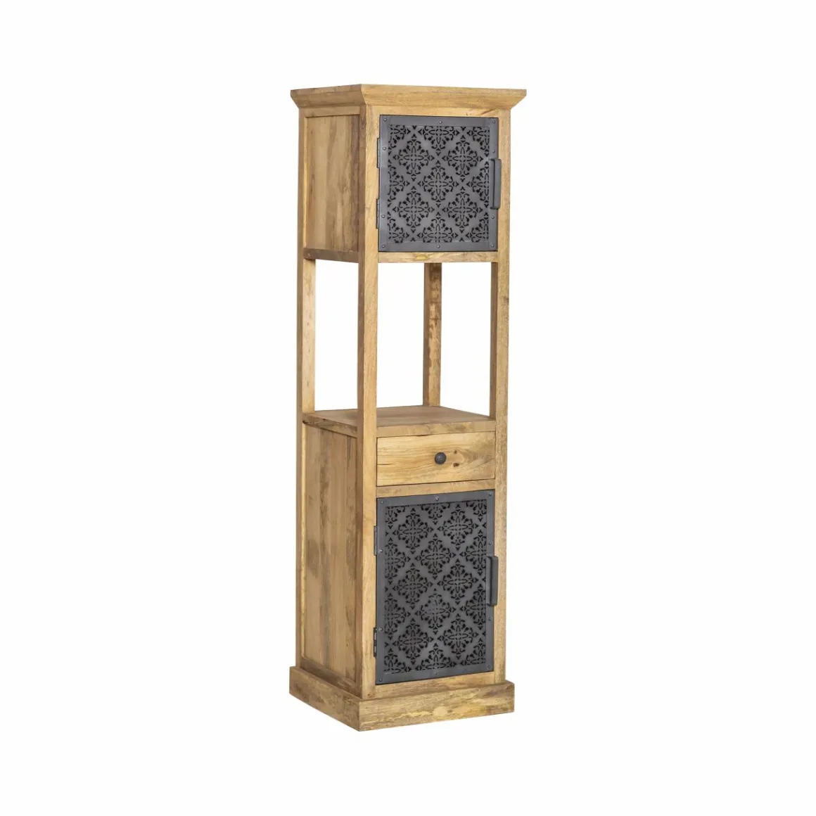 Colonne en bois de manguier 2 portes Sahara