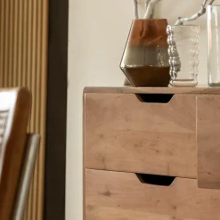 Commode en bois d'acacia massif Iwa