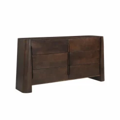 Commode en bois de manguier foncé Liriel