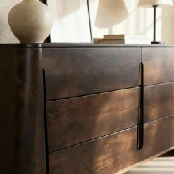 Commode en bois de manguier foncé Liriel