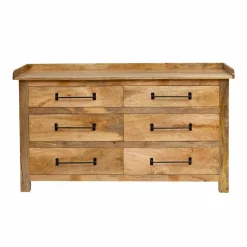 Commode en bois de manguier 6 tiroirs Dolly
