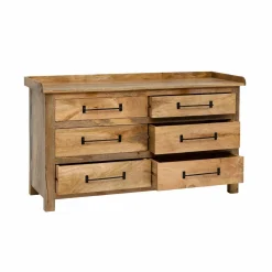 Commode en bois de manguier 6 tiroirs Dolly