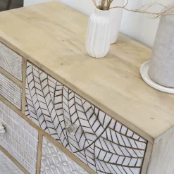 Commode en bois de manguier et métal Vic