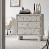 Commode en bois effet béton blanc Danaé