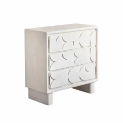 Commode en bois effet béton blanc Danaé