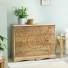 Commode sculpté en bois de manguier Adonie
