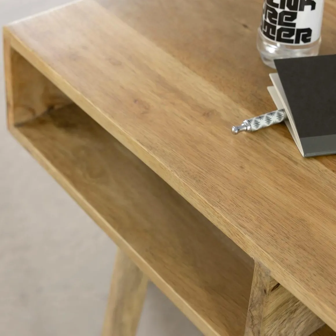 Console avec rangement en bois de manguier Maëva