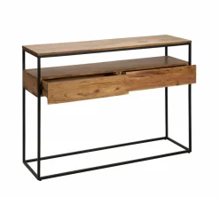 Console en bois d'acacia et métal Etienne