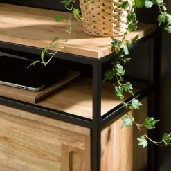 Console en bois d'acacia et métal Montréal