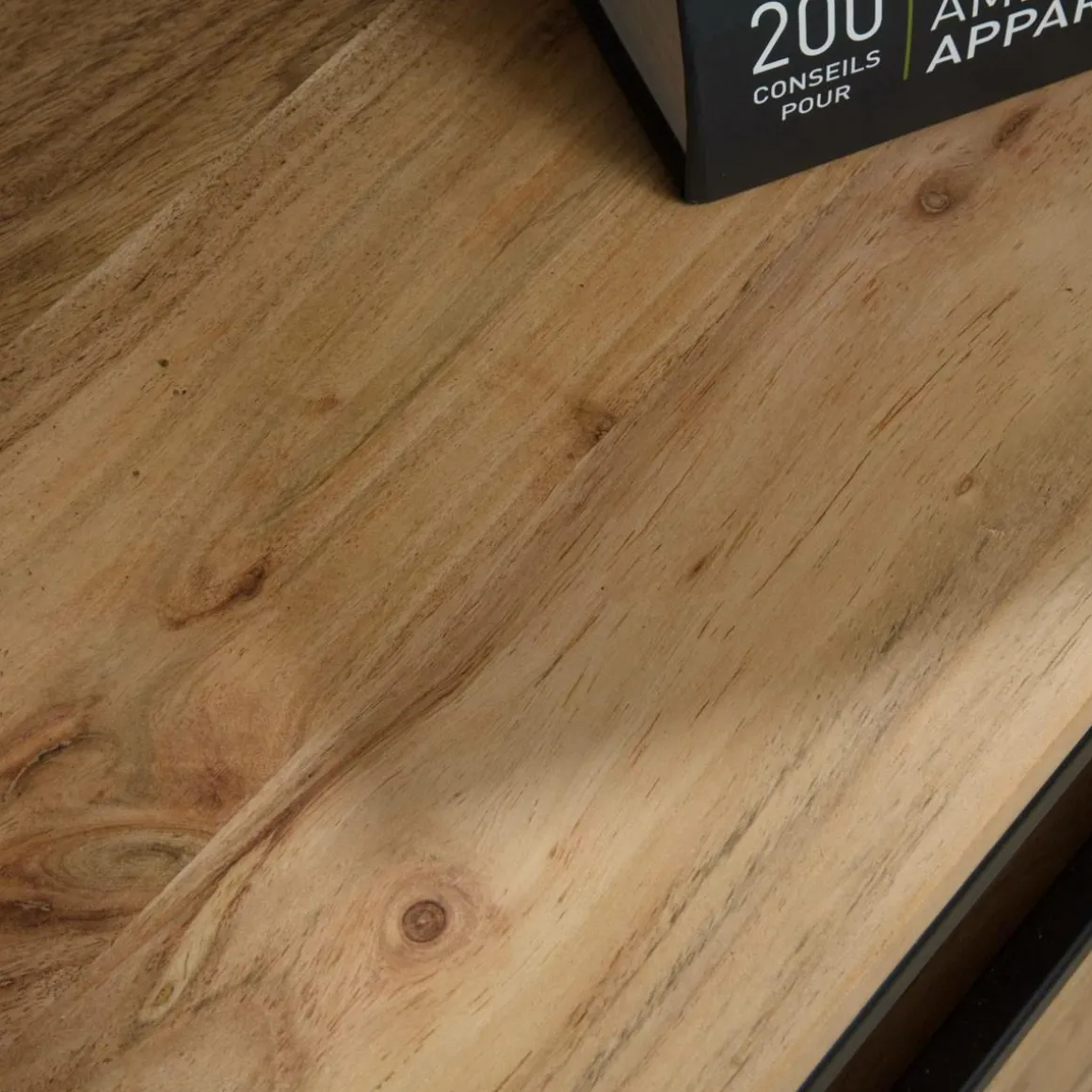 Console en bois d'acacia et métal Montréal