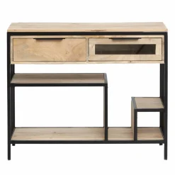 Console en bois de manguier et métal Héloïse