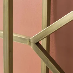 Console en manguier et métal doré Valérie