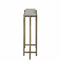 Console en manguier et métal doré Valérie