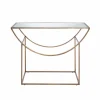 Console en métal doré et verre Léa