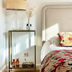 Console en métal et marbre Pomme