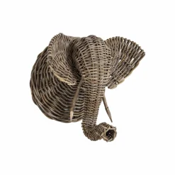 Décoration murale éléphant en rotin Rattan