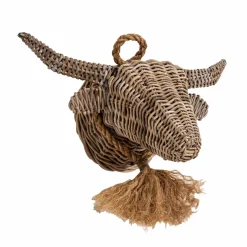 Décoration murale taureau en rotin Rattan