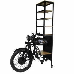 Etagère avant de moto en métal noir Tata