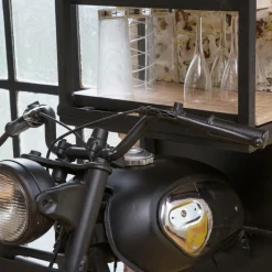 Etagère avant de moto en métal noir Tata